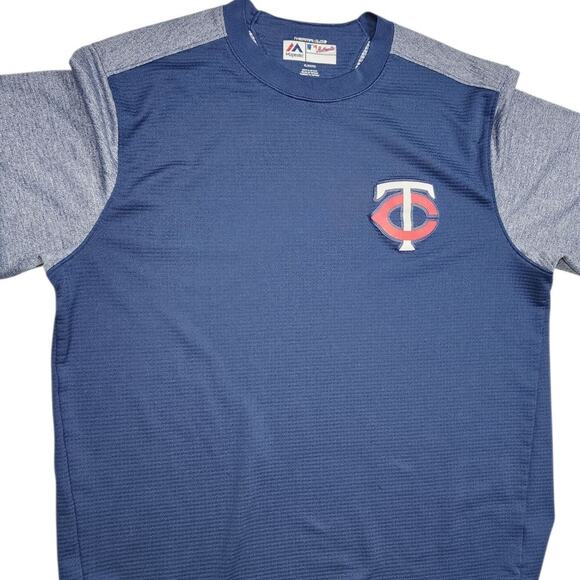 Majestic MLB Minnesota Twins Pullover Shirt Mens XL Long Sleeve Thermabase - Picture 12 of 12